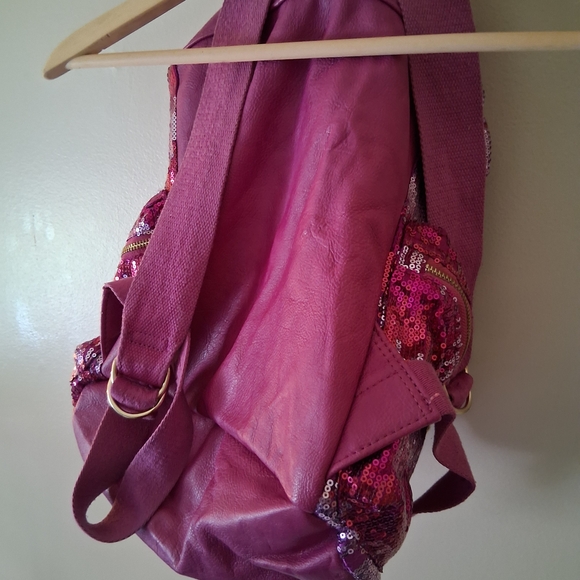 Juicy Couture Magenta Sequin Drawstring Backpack main image 4
